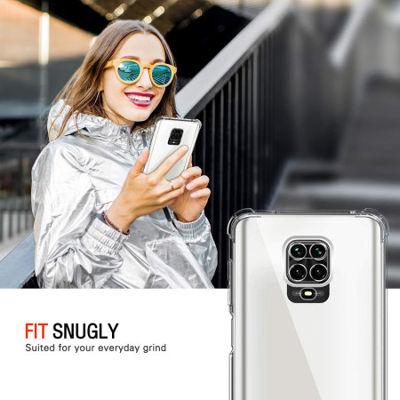 Husa Antisoc compatibila Xiaomi Redmi Note 9S / Note 9 Pro / Note 9 Pro Max, PRO AirBag, Clear