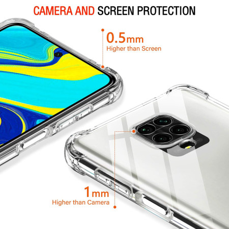 Husa Antisoc compatibila Xiaomi Redmi Note 9S / Note 9 Pro / Note 9 Pro Max, PRO AirBag, Clear
