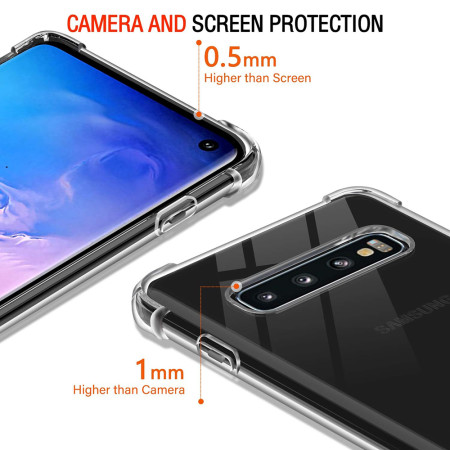 Husa Antisoc compatibila Samsung Galaxy S10, PRO AirBag, Clear