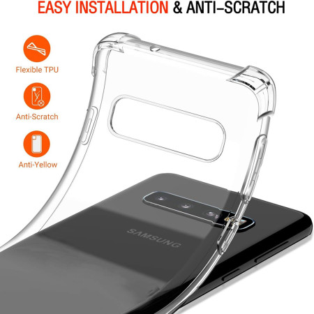 Husa Antisoc compatibila Samsung Galaxy S10, PRO AirBag, Clear
