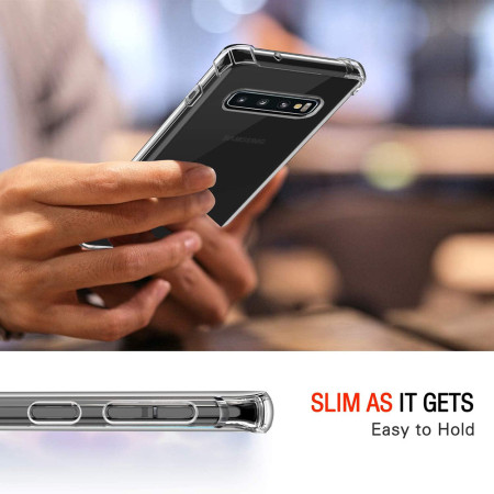 Husa Antisoc compatibila Samsung Galaxy S10, PRO AirBag, Clear