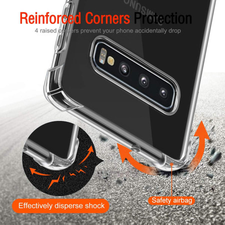 Husa Antisoc compatibila Samsung Galaxy S10, PRO AirBag, Clear