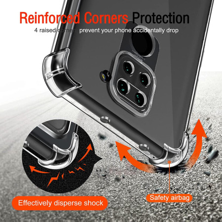 Husa Antisoc compatibila Xiaomi Redmi Note 9 / Redmi 10X 4G, PRO AirBag, Clear