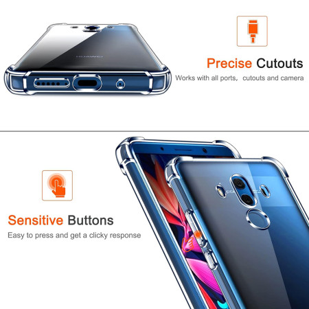 Husa Antisoc compatibila Huawei Mate 10 Pro, PRO AirBag, Clear