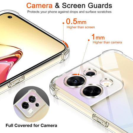 Husa Antisoc compatibila Oppo Reno 8, PRO AirBag, Clear