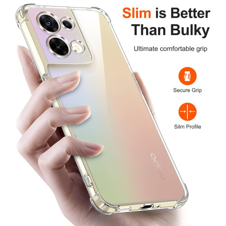 Husa Antisoc compatibila Oppo Reno 8, PRO AirBag, Clear