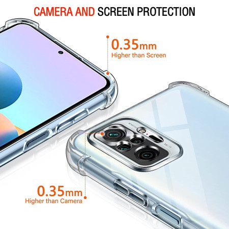 Husa Antisoc compatibila Xiaomi Redmi Note 10 Pro / Note 10 Pro Max, PRO AirBag, Clear