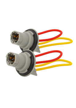 Soclu T15 pentru Bec, W16W, W5W, cu Garnitura din Cauciuc, Set 2 Buc