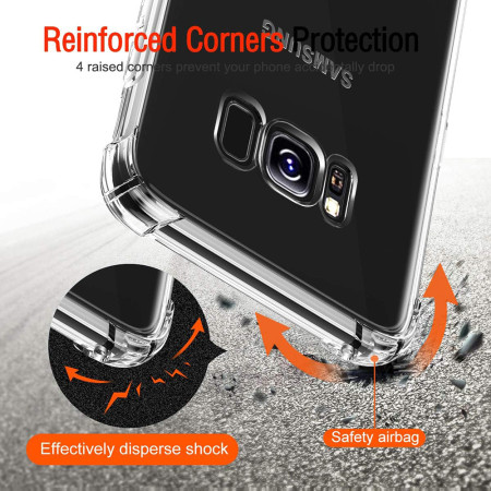 Husa Antisoc compatibila Samsung Galaxy S8 Plus, PRO AirBag, Clear