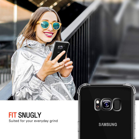 Husa Antisoc compatibila Samsung Galaxy S8 Plus, PRO AirBag, Clear