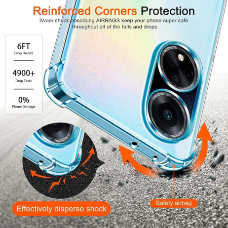 Husa Antisoc compatibila Oppo A98 5G, PRO AirBag, Clear
