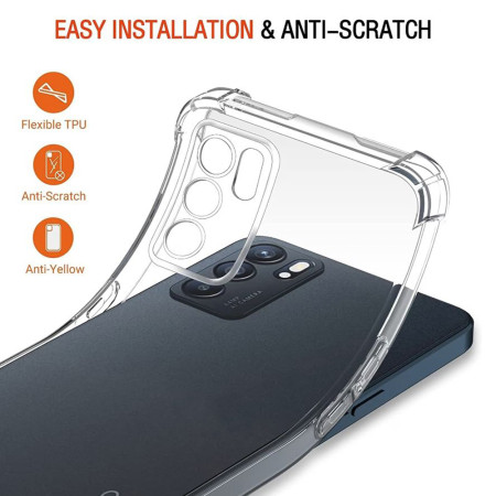 Husa Antisoc compatibila Oppo Reno 6 5G, PRO AirBag, Clear
