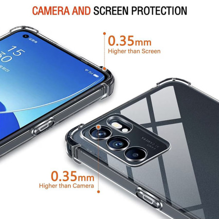 Husa Antisoc compatibila Oppo Reno 6 5G, PRO AirBag, Clear
