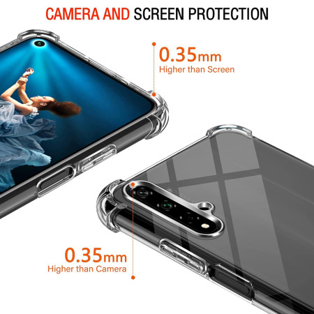Husa Antisoc compatibila Huawei Nova 5T, PRO AirBag, Clear