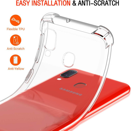 Husa Antisoc compatibila Samsung Galaxy A20e, PRO AirBag, Clear