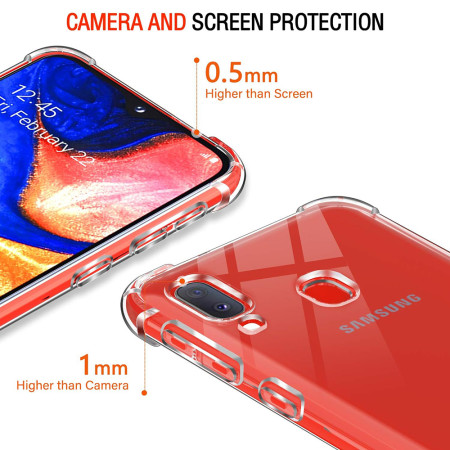 Husa Antisoc compatibila Samsung Galaxy A20e, PRO AirBag, Clear