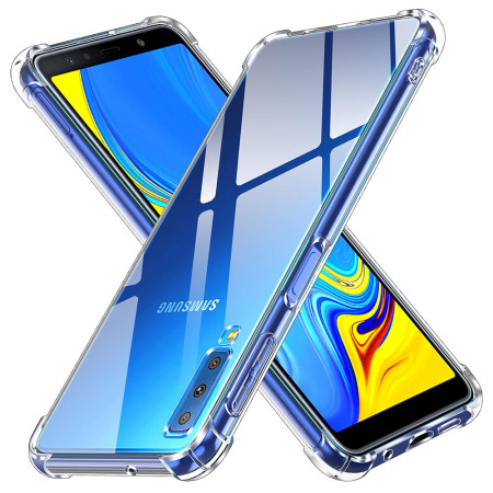Husa Antisoc compatibila Samsung Galaxy A7 2018, PRO AirBag, Clear