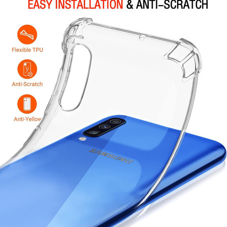 Husa Antisoc compatibila Samsung Galaxy A30s / A50 / A50s, PRO AirBag, Clear