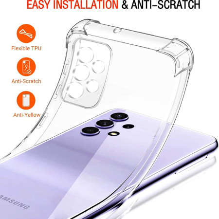 Husa Antisoc compatibila Samsung Galaxy A52 4G / A52 5G / A52s 5G, PRO AirBag, Clear