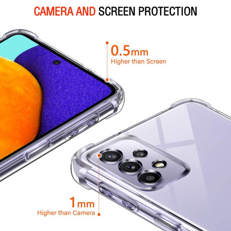 Husa Antisoc compatibila Samsung Galaxy A52 4G / A52 5G / A52s 5G, PRO AirBag, Clear