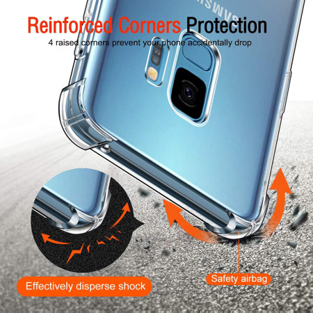 Husa Antisoc compatibila Samsung Galaxy S9, PRO AirBag, Clear
