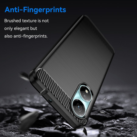 Husa Carbon compatibila Honor X7b, Tech AntiSoc, Negru