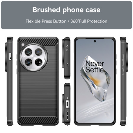 Husa Carbon compatibila OnePlus 12, Tech AntiSoc, Negru