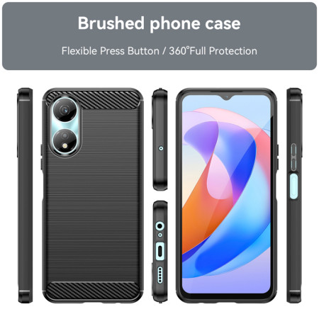 Husa Carbon compatibila Honor X5 Plus, Tech AntiSoc, Negru