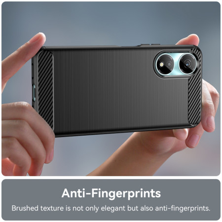 Husa Carbon compatibila Honor X5 Plus, Tech AntiSoc, Negru