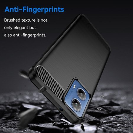 Husa Carbon compatibila Motorola Moto G34, Tech AntiSoc, Negru
