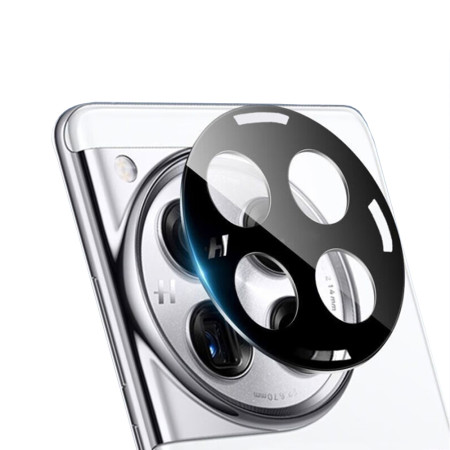 Folie Camera compatibila OnePlus 12, 9H Anti Explozie Securizata, Negru