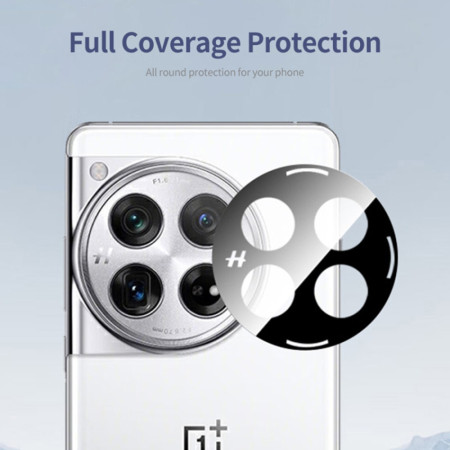 Folie Camera compatibila OnePlus 12, 9H Anti Explozie Securizata, Negru