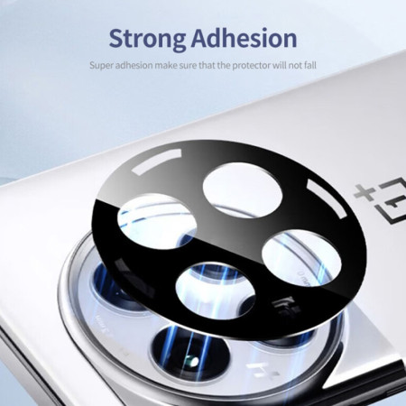 Folie Camera compatibila OnePlus 12, 9H Anti Explozie Securizata, Negru