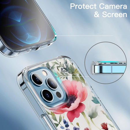 Husa personalizata pentru Apple iPhone 13, MagSafe Atasare Magnetica, Antisoc, Model Floral 4