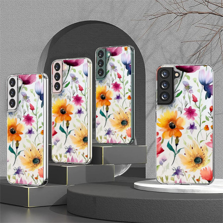 Husa personalizata compatibila Samsung Galaxy S23, MagSafe Atasare Magnetica, Antisoc, Model Floral 1