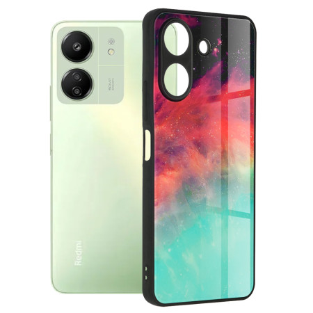 Husa telefon compatibila Xiaomi Redmi 13C, Tech Glass, Fiery Ocean