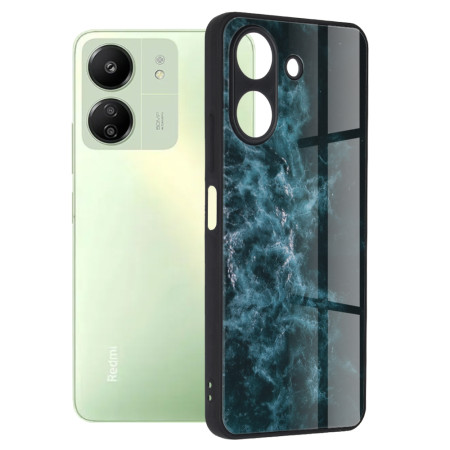 Husa telefon compatibila Xiaomi Redmi 13C, Tech Glass, Blue Nebula