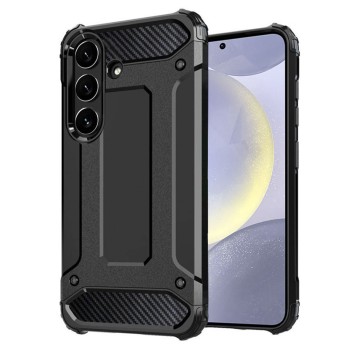 Husa telefon compatibila Samsung Galaxy S24 Plus, Tech Hybrid Armor, Negru 