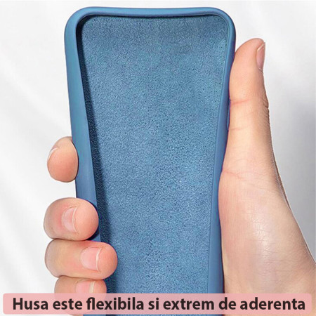 Husa de telefon compatibila Samsung Galaxy A05, Tech Microfibra, Camera Extra Pro, Denim Blue