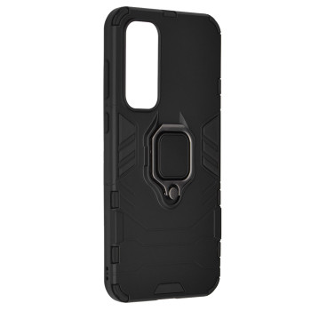 Husa telefon compatibila Samsung Galaxy A55, Inel Magnetic tip Suport Auto, Negru