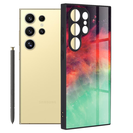 Husa telefon compatibila Samsung Galaxy S24 Ultra, Tech Glass, Fiery Ocean