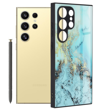 Husa telefon compatibila Samsung Galaxy S24 Ultra, Tech Glass, Blue Ocean