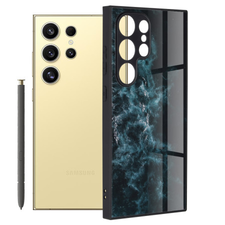 Husa telefon compatibila Samsung Galaxy S24 Ultra, Tech Glass, Blue Nebula