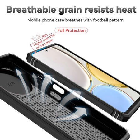 Husa telefon compatibila Honor Magic 6 Lite, Slide & Snap Premium, Magnetic Ring Holder, Negru
