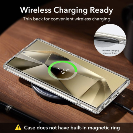 Husa pentru Samsung Galaxy S24 Ultra ESR Air Shield Boost Kickstand, Clear