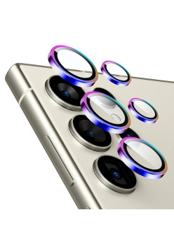 Folie Camera pentru Samsung Galaxy S24 Ultra ESR Lens Protector Tempered Glass, Chromatic