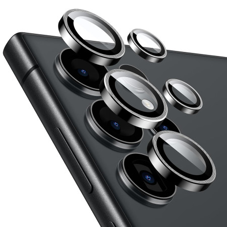 Folie Camera Foto compatibila Samsung Galaxy S24 Ultra, Lens Pro, Negru