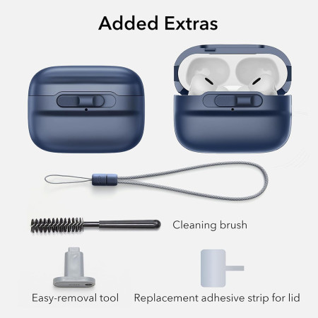 Husa pentru Apple AirPods Pro 1 / 2 ESR Pulse Magnetic HaloLock, Dark Blue