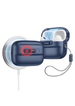 Husa pentru Apple AirPods Pro 1 / 2 ESR Pulse Magnetic HaloLock, Dark Blue