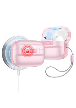 Husa pentru Apple AirPods Pro 1 / 2 ESR Pulse Magnetic HaloLock, Pink